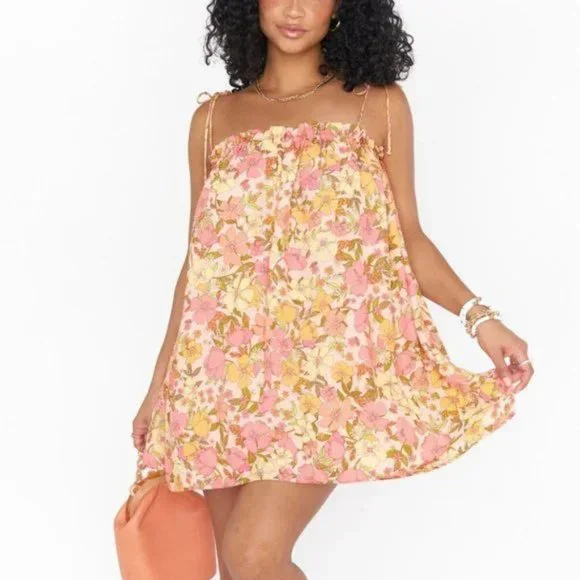 SHOW ME YOUR MUMU Angel Mini Dress in Far out Floral. SZ L